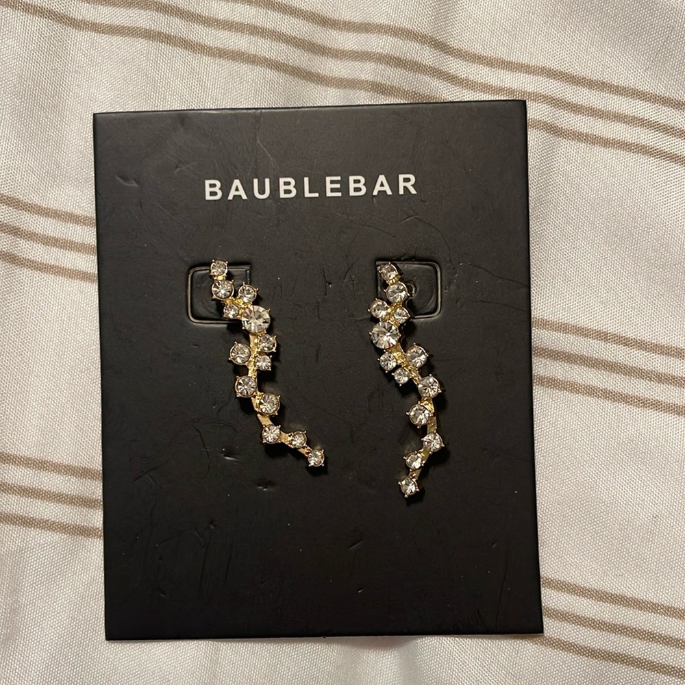 Never Worn Baublebar Bauble Bar Gold & Diamond
Statement Earrings - Women